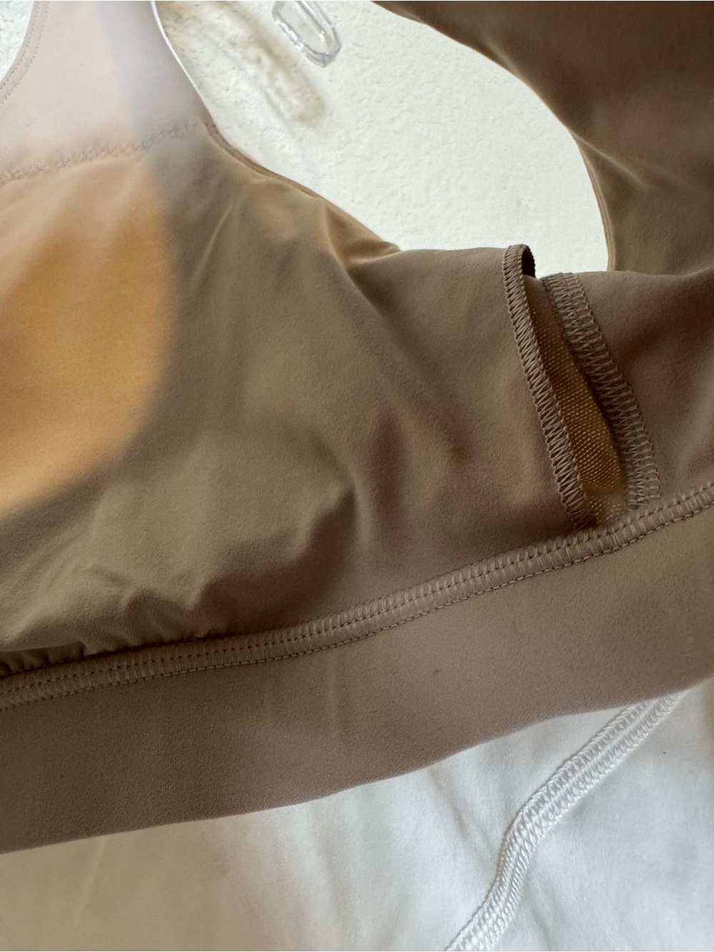 Lululemon Align White V-Neck Cropped Tank Top Built-in Bra Light Support size 16 - Picture 7 of 10